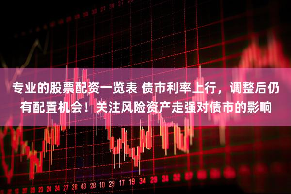 专业的股票配资一览表 债市利率上行，调整后仍有配置机会！关注风险资产走强对债市的影响