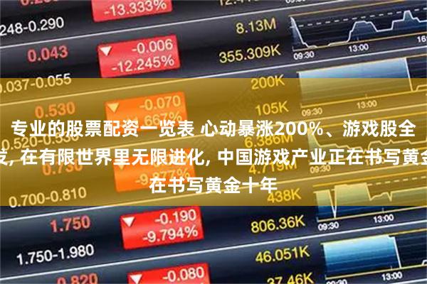 专业的股票配资一览表 心动暴涨200%、游戏股全线爆发, 在有限世界里无限进化, 中国游戏产业正在书写黄金十年